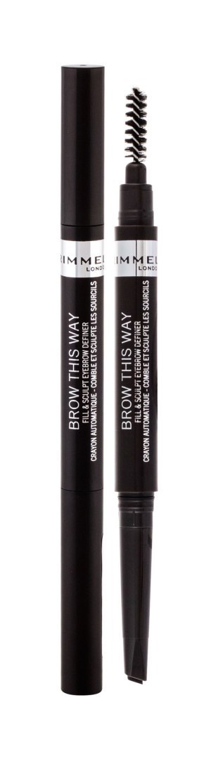 Rimmel London 004 Soft Black Fill Sculpt Brow This Way Kredka do brwi 0,25g (W) (P2)