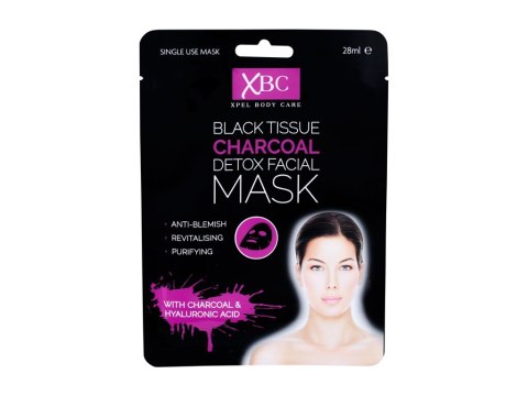 Xpel Body Care Black Tissue Charcoal Detox Facial Mask Maseczka do twarzy Problemowa i trądzikowa cera 28 ml (W) (P2)