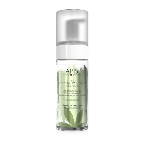 APIS Cannabis Home Care łagodząca pianka do mycia twarzy na bazie hydrolatu z konopi 150ml (P1)