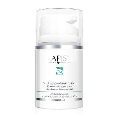 APIS Exfoliation Acid mix kwasów do eksfoliacji Fitowy + Pirogronowy + Mlekowy + Ferulowy 40% 50ml (P1)