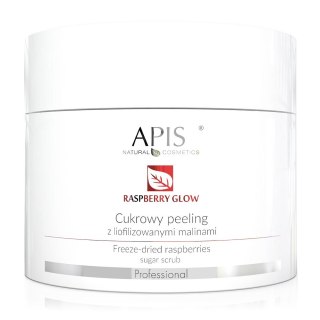 APIS Raspberry Glow cukrowy peeling z liofilizowanymi malinami 220g (P1)