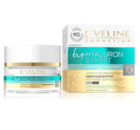 Eveline Cosmetics Bio Hyaluron Expert 70+ intensywnie regenerujący krem-koncentrat aktywnie odmładzający na dzień i noc 50ml (P1