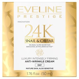 Eveline Cosmetics Prestige 24k SnailCaviar luksusowy intensywnie ujędrniający krem ​​przeciwzmarszczkowy na dzień 50ml (P1)