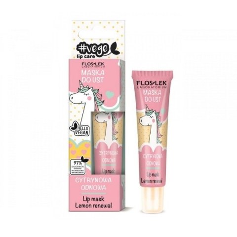 Floslek Vege Lip Care maska do ust cytrynowa odnowa 14g (P1)