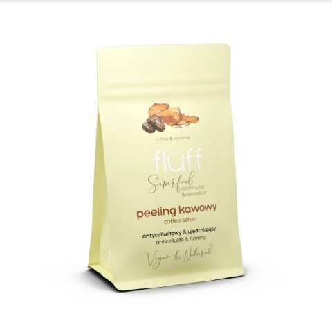 Fluff Coffee Scrub peeling kawowy do ciała Antycellulitowy Ujędrniający Karmel 100g (P1)