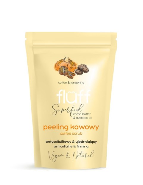 Fluff Coffee Scrub peeling kawowy do ciała Antycellulitowy Ujędrniający Mandarynka 100g (P1)