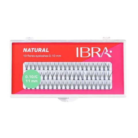 Ibra Kępki sztucznych rzęs Natural Knot-Free 0.10-C-11mm (P1)