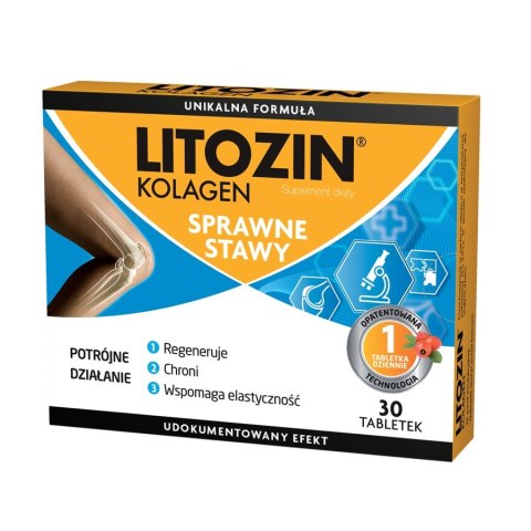 Litozin Kolagen sprawne stawy suplement diety 30 tabletek (P1)