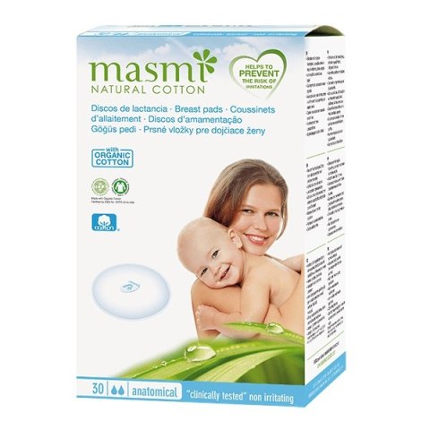 Masmi Natural Cotton wkładki laktacyjne z bawełny organicznej 30szt (P1)