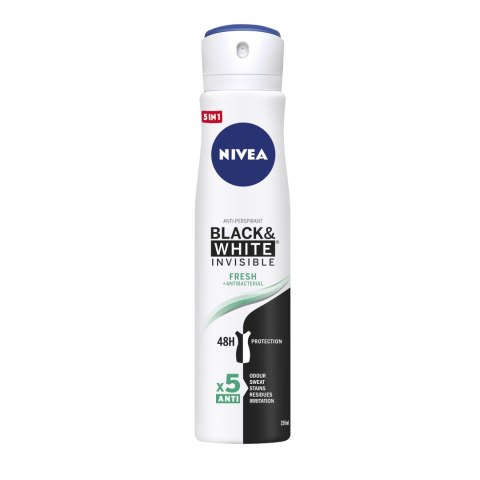 Nivea BlackWhite Invisible Fresh antyperspirant spray 250ml (P1)