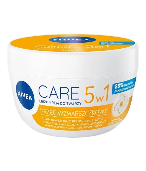 Nivea Care 5w1 przeciwzmarszczkowy lekki krem do twarzy 100ml (P1)