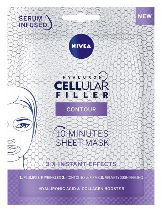 Nivea Hyaluron Cellular Filler Contour 10-minutowa maska w płachcie 1szt (P1)