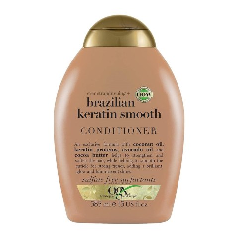 OGX Ever Straightening + Brazilian Keratin Smooth Conditioner odżywka wygładzająca z brazylijską keratyną 385ml (P1)