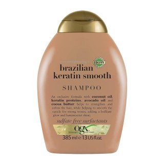 OGX Ever Straightening + Brazilian Keratin Smooth Shampoo szampon wygładzający z brazylijską keratyną 385ml (P1)