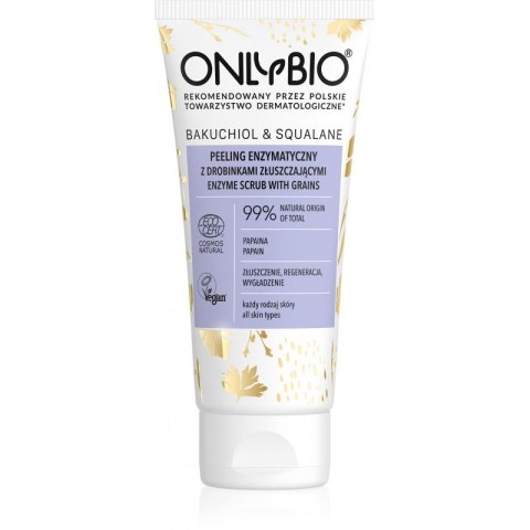 OnlyBio Bakuchiol Squalane peeling enzymatyczny do twarzy z drobinkami złuszczającymi 75ml (P1)