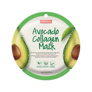 Purederm Avocado Collagen Mask maseczka kolagenowa w płacie Awokado 18g (P1)