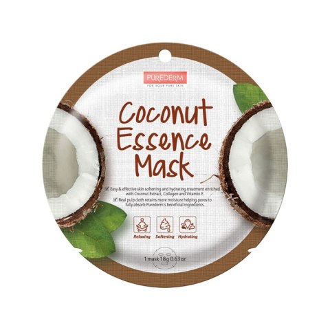 Purederm Coconut Essence Mask maseczka w płacie Kokos 18g (P1)