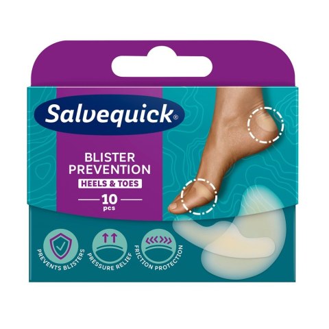 Salvequick Blister Prevention plastry na pęcherze i otarcia (pięty i palce) 10szt. (P1)