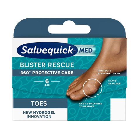 Salvequick Blister Rescue hydrożelowe plastry na pęcherze na palcach 6szt. (P1)