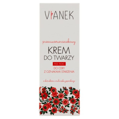 VIANEK Przeciwzmarszczkowy krem do twarzy na noc do cery z oznakami starzenia 50ml (P1)