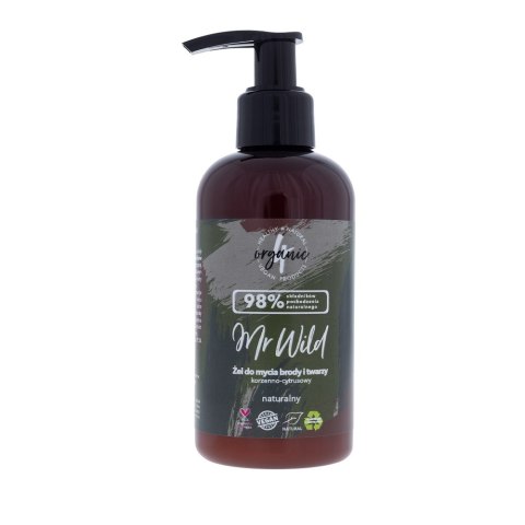 4organic Mr Wild żel do mycia brody i twarzy korzenno-cytrusowy 200ml (P1)