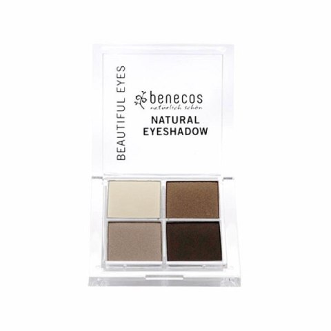 Benecos Natural Quattro Eyeshadow paletka 4 naturalnych cieni do powiek Coffee Cream 8g (P1)