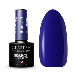 Claresa Soak Off UV/LED Blue lakier hybrydowy 716 5g (P1)