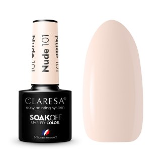 Claresa Soak Off UV/LED Nude lakier hybrydowy 101 5g (P1)