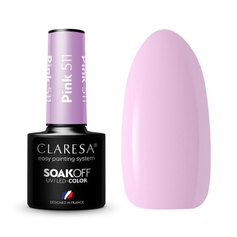 Claresa Soak Off UV/LED Pink lakier hybrydowy 511 5g (P1)