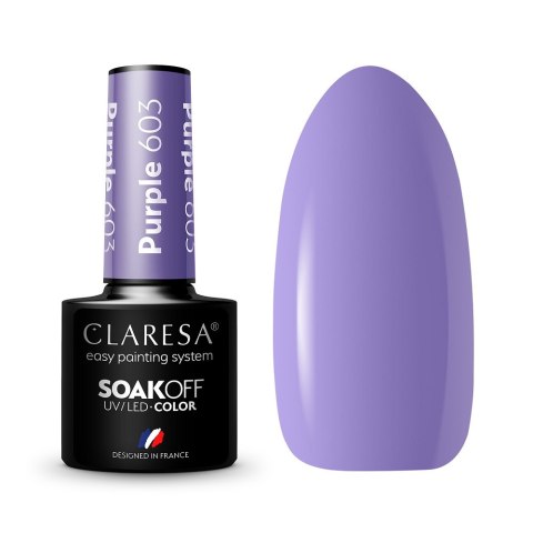 Claresa Soak Off UV/LED Purple lakier hybrydowy 603 5g (P1)