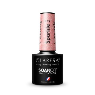 Claresa Soak Off UV/LED Sparkle lakier hybrydowy 3 5g (P1)