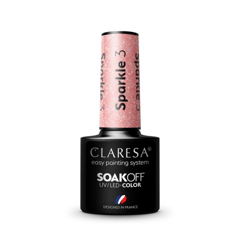 Claresa Soak Off UV/LED Sparkle lakier hybrydowy 3 5g (P1)