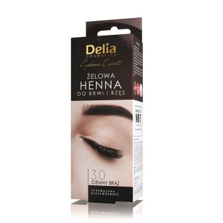 Delia Eyebrow Expert żelowa henna do brwi i rzęs 3.0 Ciemny Brąz 15ml (P1)