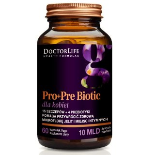 Doctor Life ProbioFlora Women probiotyki dla kobiet 14 szczepów 4 prebiotyki suplement diety 60 kapsułek (P1)