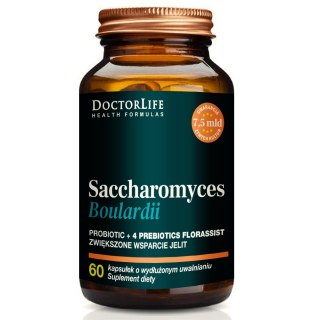 Doctor Life Saccharomyces Boulardii suplement diety wspierający jelita 60 kapsułek (P1)