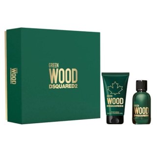 Dsquared2 Green Wood Pour Homme zestaw woda toaletowa spray 100ml + żel pod prysznic 150ml (P1)