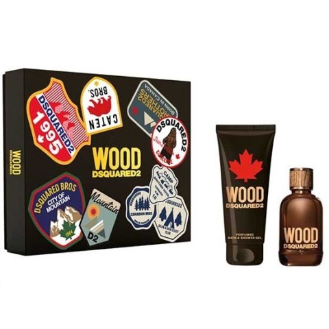 Dsquared2 Wood Pour Homme zestaw woda toaletowa spray 100ml + żel pod prysznic 150ml (P1)