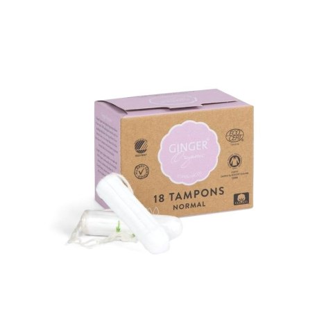 Ginger Organic Tampons tampony organiczne bez aplikatora Normal 18szt (P1)