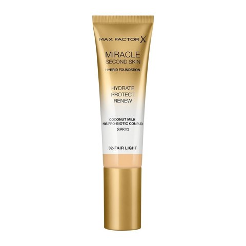 Max Factor Miracle Second Skin Hybrid Foundation podkład nawilżający z filtrem 02 Fair Light 30ml (P1)