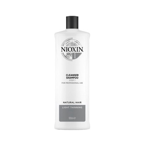 NIOXIN System 1 Cleanser Shampoo oczyszczający szampon do włosów normalnych lekko przerzedzonych 1000ml (P1)