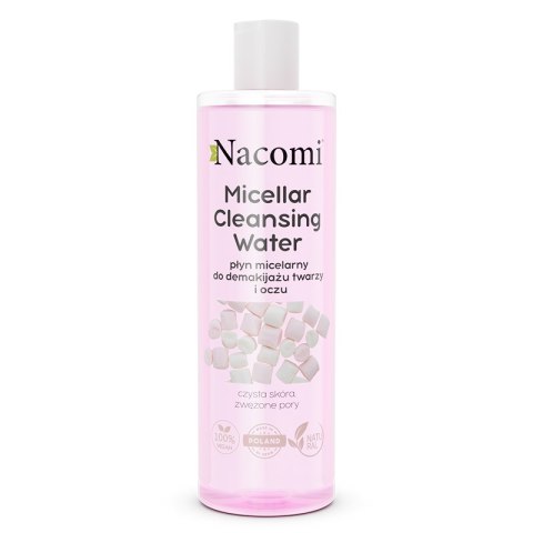 Nacomi Micellar Cleansing Water płyn micelarny do demakijażu twarzy i oczu zwężający pory 400ml (P1)