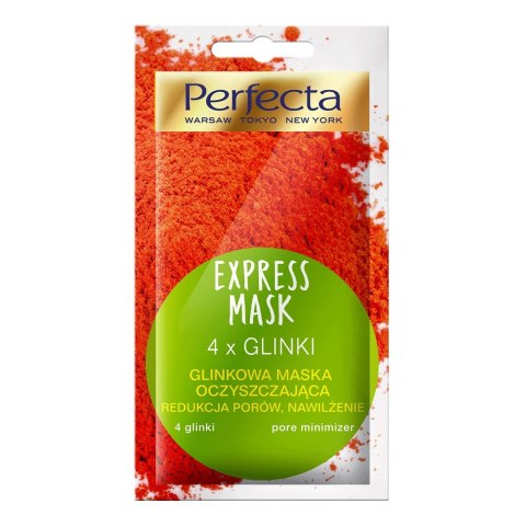 Perfecta Express Mask glinkowa maska oczyszczająca Redukcja porów Nawilżanie 8ml (P1)