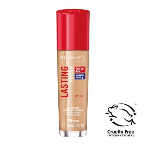 Rimmel Lasting Finish 25HR SPF20 długotrwały podkład do twarzy 170 Wheat 30ml (P1)