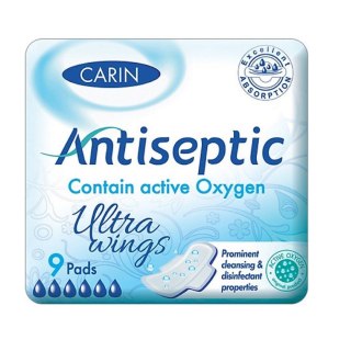 Carin Antiseptic Ultra Wings ultracienkie podpaski ze skrzydełkami 9szt (P1)