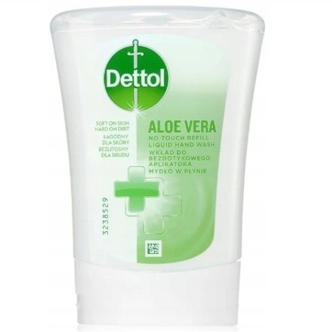 Dettol Antybakteryjne mydło w płynie wkład do bezdotykowego aplikatora Aloes i Witamina E 250ml (P1)