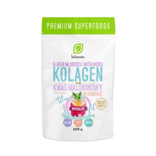 Intenson Kolagen + Witamina C + Kwas Hialuronowy suplement diety efekt odmładzający 250g (P1)