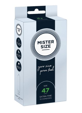 Mister Size Condoms prezerwatywy dopasowane do rozmiaru 47mm 10szt. (P1)