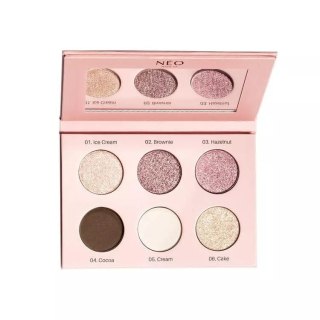 NEO MAKE UP Eyeshadow Palette paleta cieni prasowanych Nude 9g (P1)