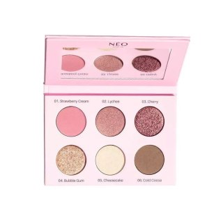 NEO MAKE UP Eyeshadow Palette paleta cieni prasowanych Rose 9g (P1)