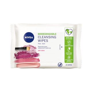 Nivea Biodegradable Cleansing Wipes biodegradowalne łagodzące chusteczki do demakijażu 25szt (P1)